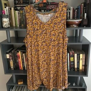 2X Logo layers floral sleeveless